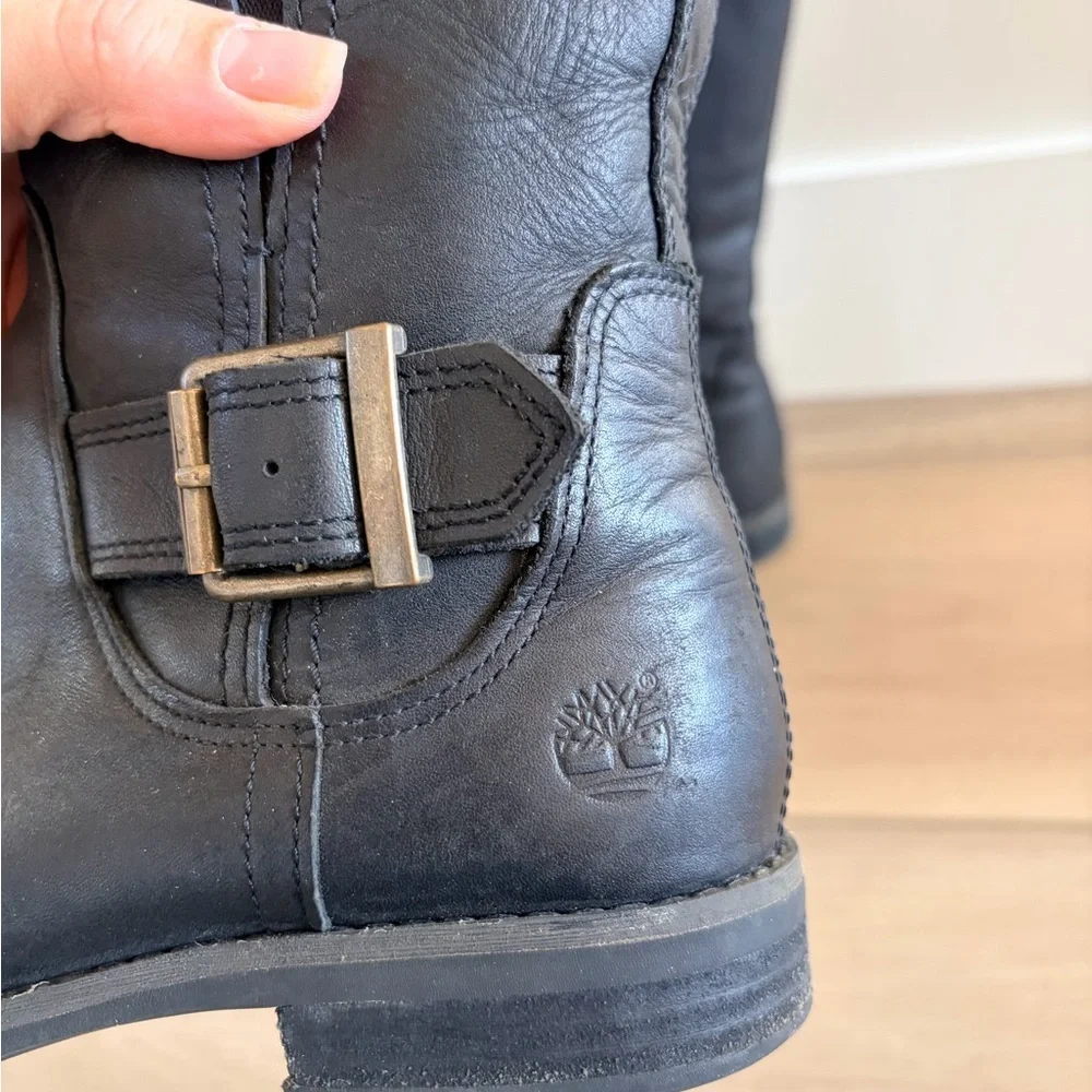 Timberland Savin Hill Black Leather Riding Boots